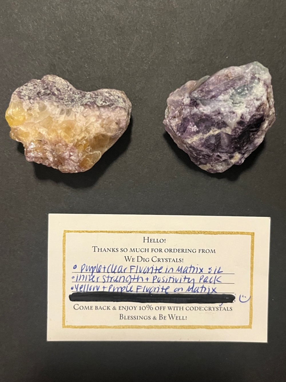 Two raw pieces of Flurite